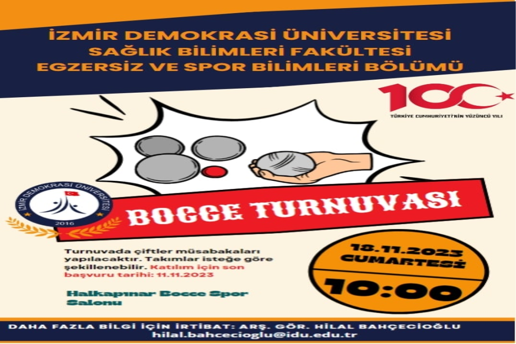 Cumhuriyetimizin 100. Yılı Etkinlikleri İzmir Demokrasi Üniversitesi Bocce Turnuvası