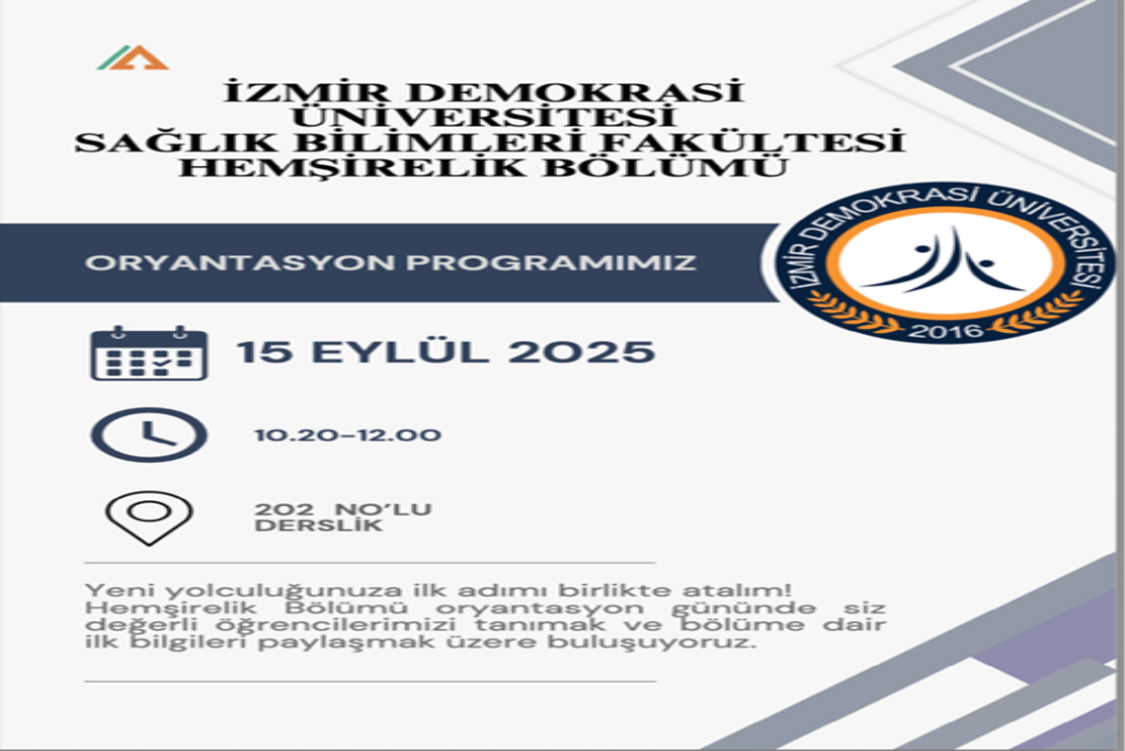 Hemşirelik Bölümü 1. Sınıf Oryantasyon Programı Gerçekleştirildi