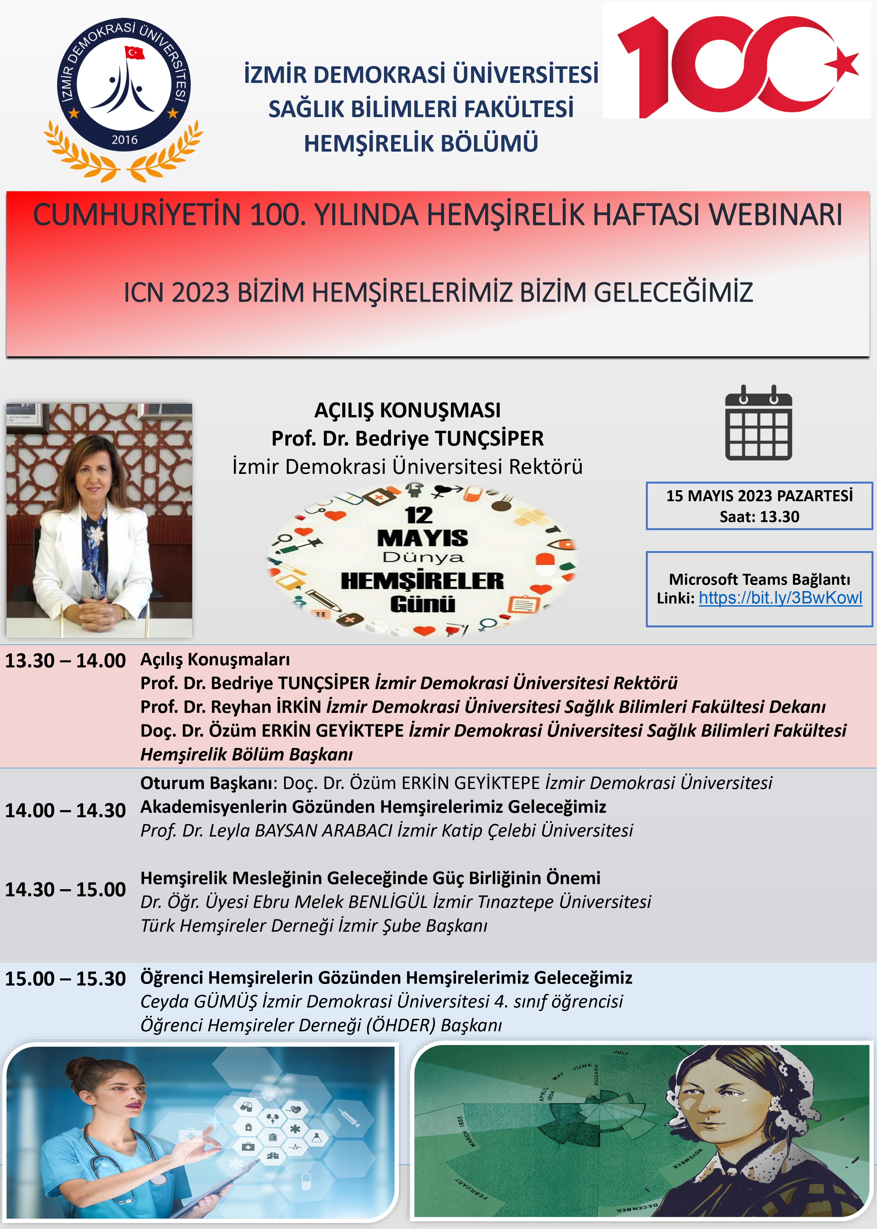 Cumhuriyetin 100. Yılında Hemşirelik Haftası Webinarı